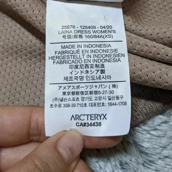 Arc'teryx Dress Laina Tan Brown Shift Mock Neck Sweater Dress XS - Picture 8 of 8